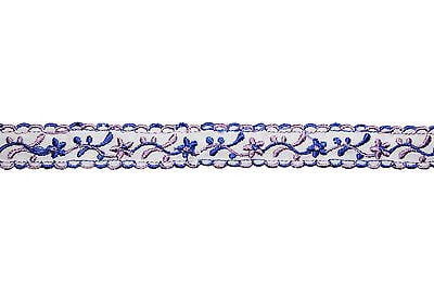 Lily 5/8" Yellow Orange Blue Embroidered Cotton Lace Trim Scalloped Edge By Yard