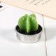 thumbnail image 3 of 6 unids/set plantas verdes artificiales cactus vela ornamento cumpleaños Festival Fiesta 3 # forma de la hoja, 3 of 5