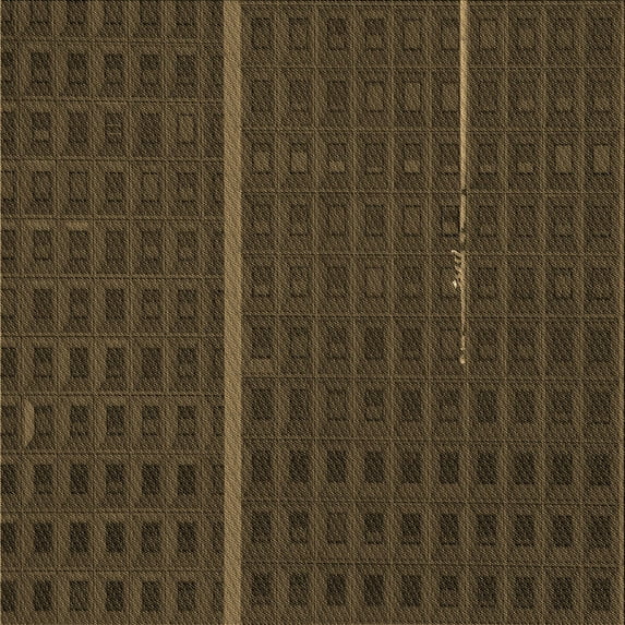 Ahgly Company Indoor Square Patterned Red Dirt Brown Area Rugs, 8' Square