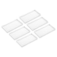 thumbnail image 1 of Uxcell 4" x 8" Bandeja Mini Blanca Plástica Rectangular de Madera 6Pack, 1 of 6