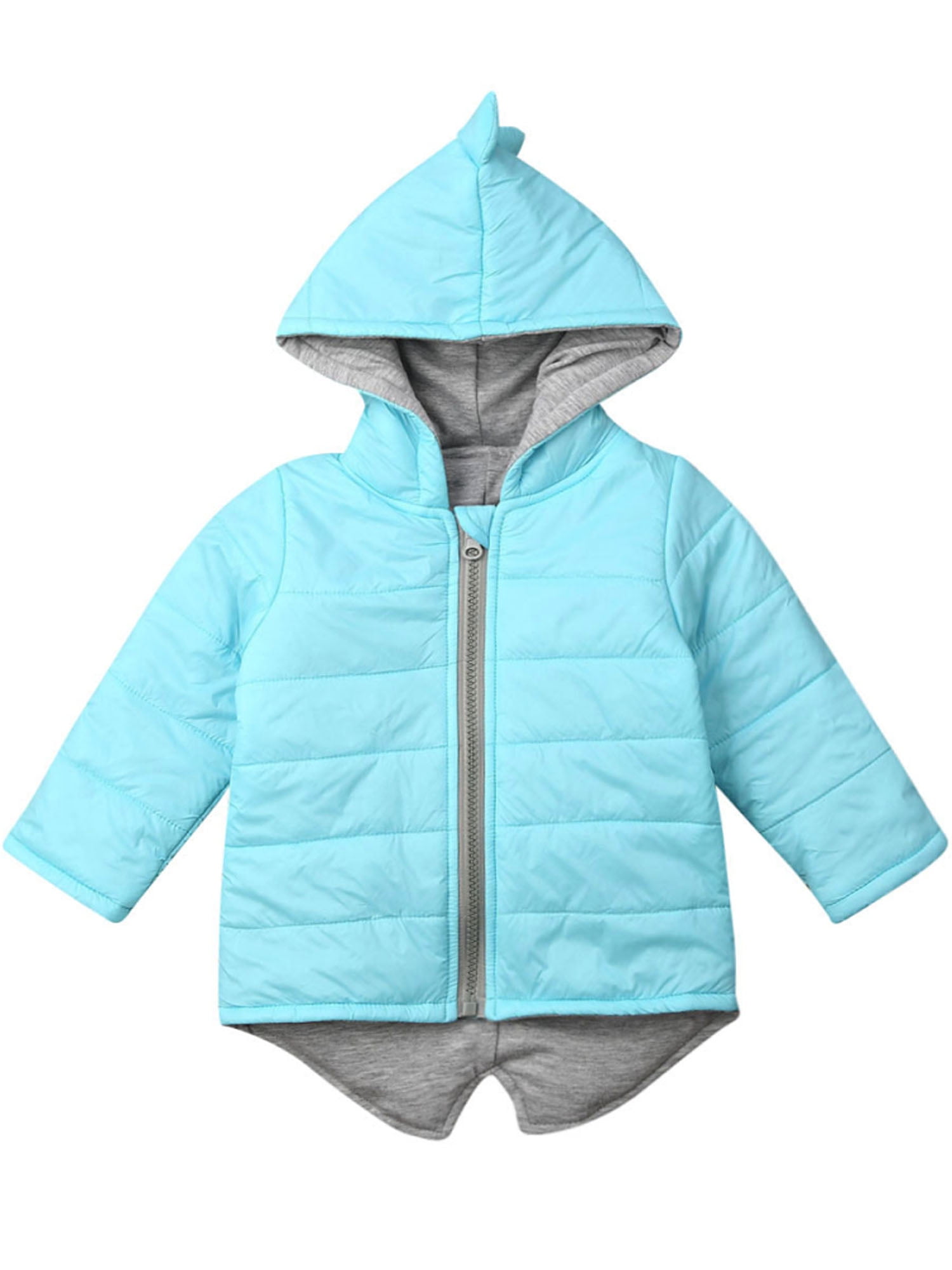 New Carter's Baby Girls Baby Boys Hooded Quilted Blue Jacket 3D Ears 
