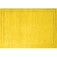 thumbnail image 1 of Ahgly Company Machine Washable Indoor Rectangle Solid Yellow Modern Area Rugs, 6' x 9', 1 of 4