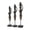 Black Standing African Solid Woman Rectangle S/3 23", 21", 20"H, variant on 32", 23", 20"H Brown Wood Standing African Woman Sculpture with Baskets on Their Heads, by DecMode (3 Count)