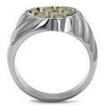 thumbnail image 4 of Anillo Color Plata Para Hombres de Acero Inoxidable Piedra Jaguar de Diamante, 4 of 4