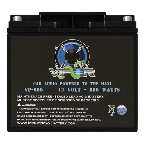 Viper by Mighty Max Battery VP-600 - 12 Volt 18 AH, 600 Watt Car Audio High Current Power Cell Battery