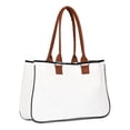 thumbnail image 3 of hirigin Beach Bag Canvas Tote Bag Letter Printed Tote Bag for Women Gifts Bag for Teacher Bridesmaid, 3 of 8