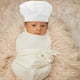 thumbnail image 2 of Accesorios de fotografía: gorro de chef, adorable delantal, ropa de chef para cosplay para bebé recién nacido (estilo niño, blanco, talla L), 2 of 6
