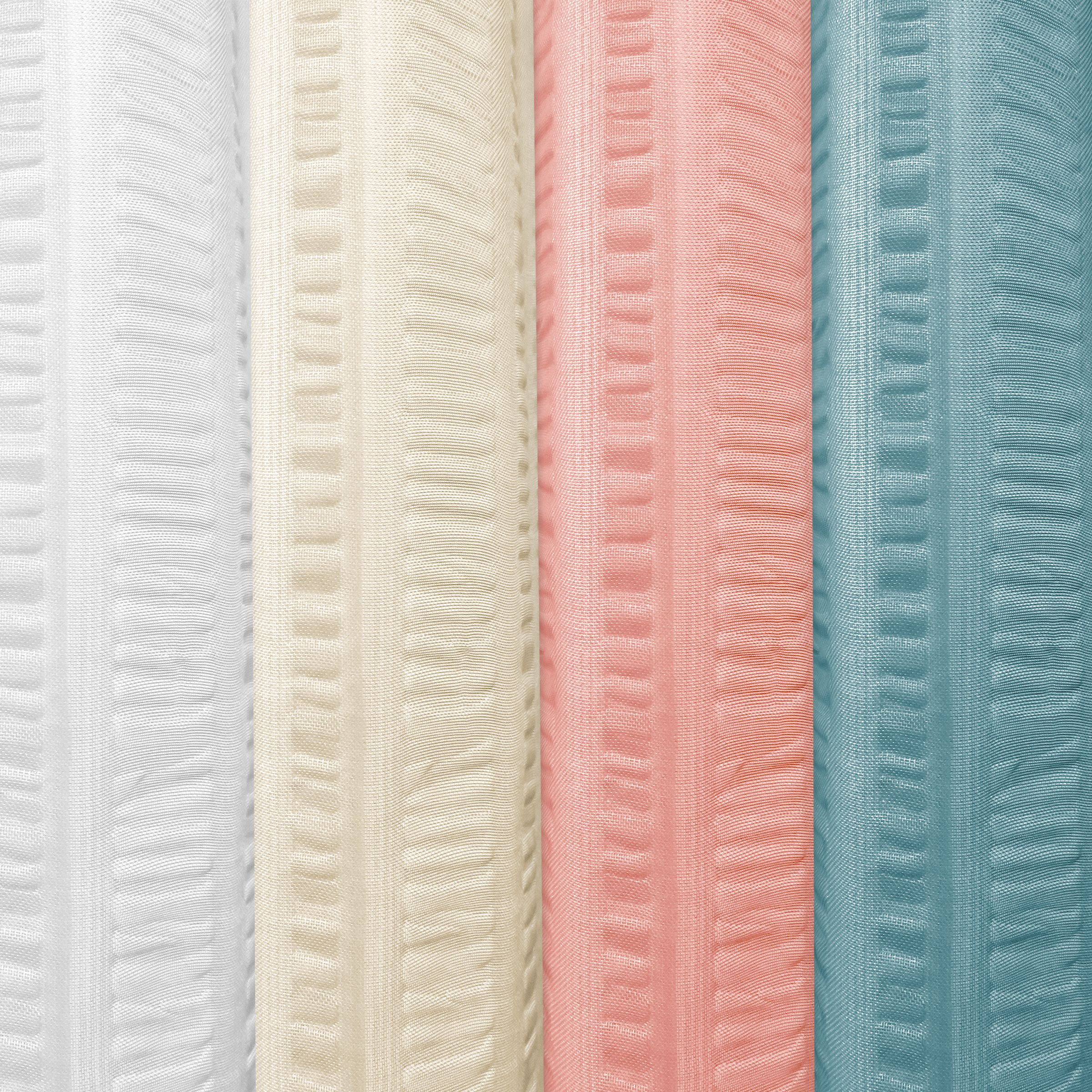 Mainstays Seersucker Textured Sheer Window Curtain Panel