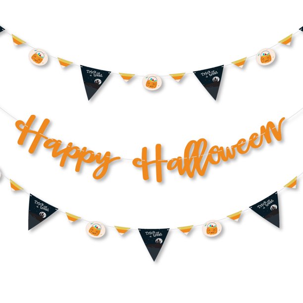 Trick or Treat Halloween Party Letter Banner Decoration 36 Banner