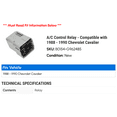 thumbnail image 2 of A/C Control Relay - Compatible with 1988 - 1990 Chevy Cavalier 1989, 2 of 2