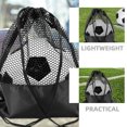 thumbnail image 2 of Luxshiny Black Mesh Drawstring Bag for Basketball Football Soccer Sports Ball Storage and Carrying, 2 of 8