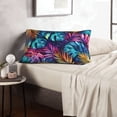 thumbnail image 6 of Balery Colorful Tropical Leaves Bedding Queen Pillow Cases - Envelope Closure - Soft Brushed Microfiber Fabric - Shrinkage and Fade Resistant Pillow Cases-14"x20", 6 of 6