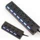 thumbnail image 3 of Methold USB Hub Cable Splitter Adaptador de expansión Ratón Accesorios de oficina 7 puertos Suministros para el hogar Lector de tarjetas Versión 2.0 Adaptadores de corriente Negro 4 puertos, 3 of 6