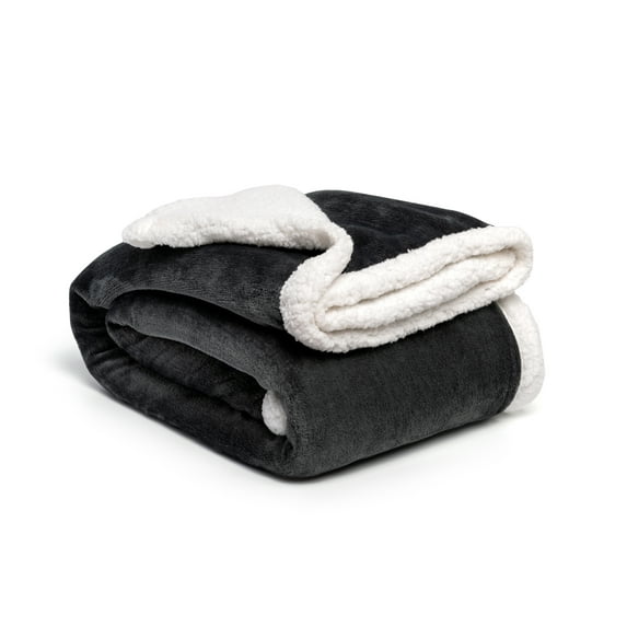 Sherpa Fleece Throw Blanket, Reversible Super Soft Luxurious Plush Blanket Throw