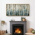 thumbnail image 3 of Large Framed Canvas Print Stumps of Birch Forest Wall Art Decorative Ready to Hang Painting for Living room Bedroom - 60"x30" Natural Frame, 3 of 7