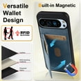 thumbnail image 3 of Dteck Case for Google Pixel 9A,Magnetic Leather Flip Case Card Slot Wallet Shockproof Rubber Stand Back Cover for Google Pixel 9A,Blue, 3 of 7