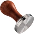 thumbnail image 1 of Prensa de café en polvo POWKOL, prensa de 58 mm para máquina de espresso, prensa de café calibrada premium con mango de madera, base ondulada de acero inoxidable, herramientas manuales., 1 of 6