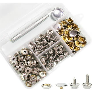 Heavy Duty Snap Fasteners Kit+ Canvas Snap Kit,Screw Snaps,Boat Cover  Snaps,Carpet Snap Kit with Setting Tool for Boat 
