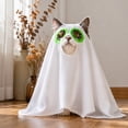 thumbnail image 4 of Roiihwy Halloween Dog Costumes, Ghost Cute Party Halloween Costumes Trick or Treat Party Cosplay White Ghost Costume for Dog Cat, 4 of 7
