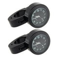 thumbnail image 5 of Raindrops 2-Pack Motorcycle Handlebar Clocks Black Aluminum Mount with Clear Minimalist Dial for Reading, 5 of 7