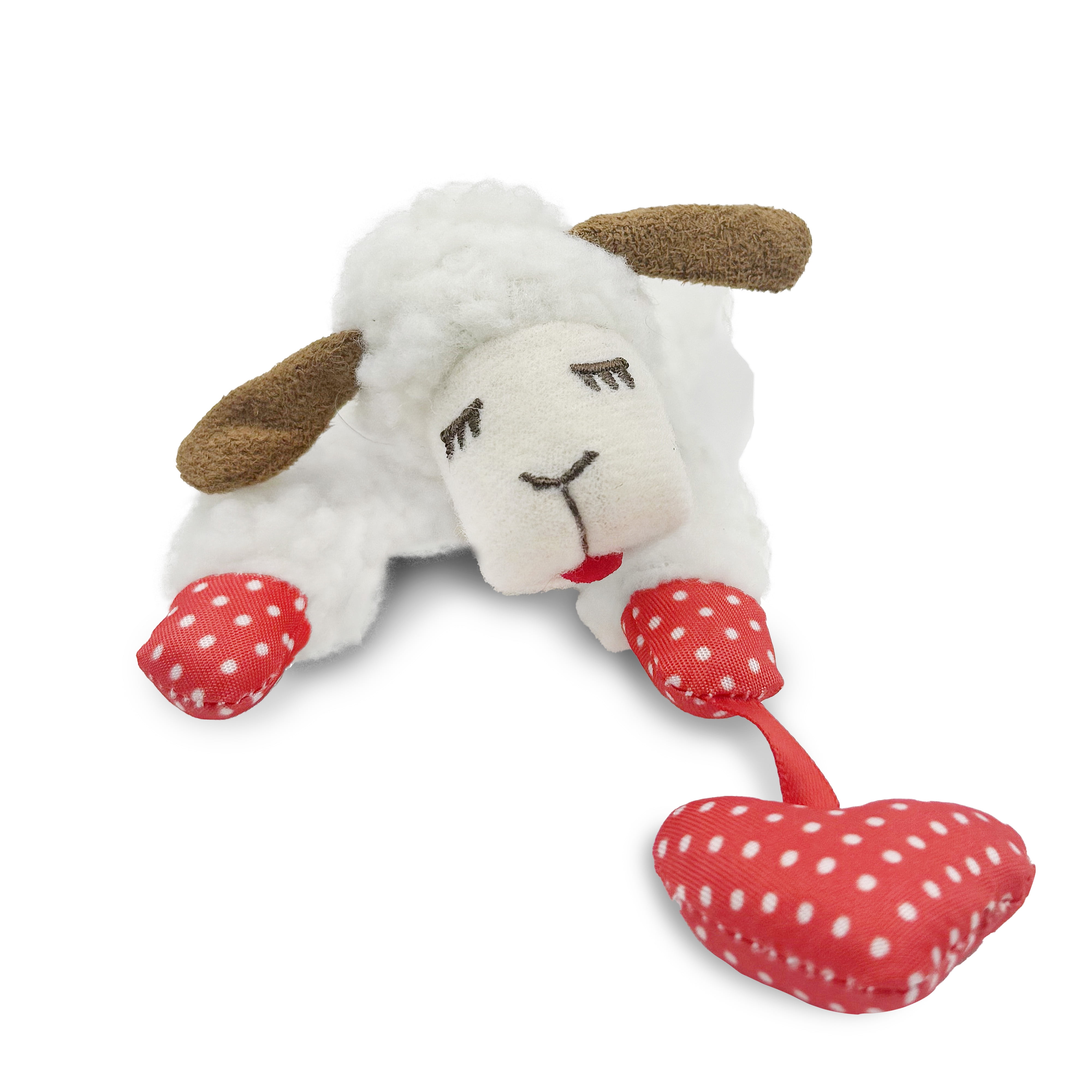 Jouet pour chat Multipet en forme de côtelette d'agneau avec cœur suspendu Jouet de chat MP Lambchop