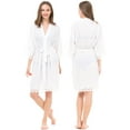 thumbnail image 2 of Mr & Mrs Right Bridesmaid Robes For Woman ,Soft Cotton ,10 sets of 1 White Bride ,9 Pink, 2 of 5