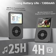 Innioasis Y2 8G Mp3 Player with Bluetooth, Lossless DSD DAC FLAC Support, M3U Playlist Import/Export, Nostalgia Design (Black)
