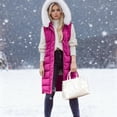 thumbnail image 6 of Niaviben Long Vest for Women Sleeveless Long Puffer Vest Women Quilted Vest Women Casual Jackets for Women Vest Woman Vest Long Vest for Women Hot Pink 3XL, 6 of 9