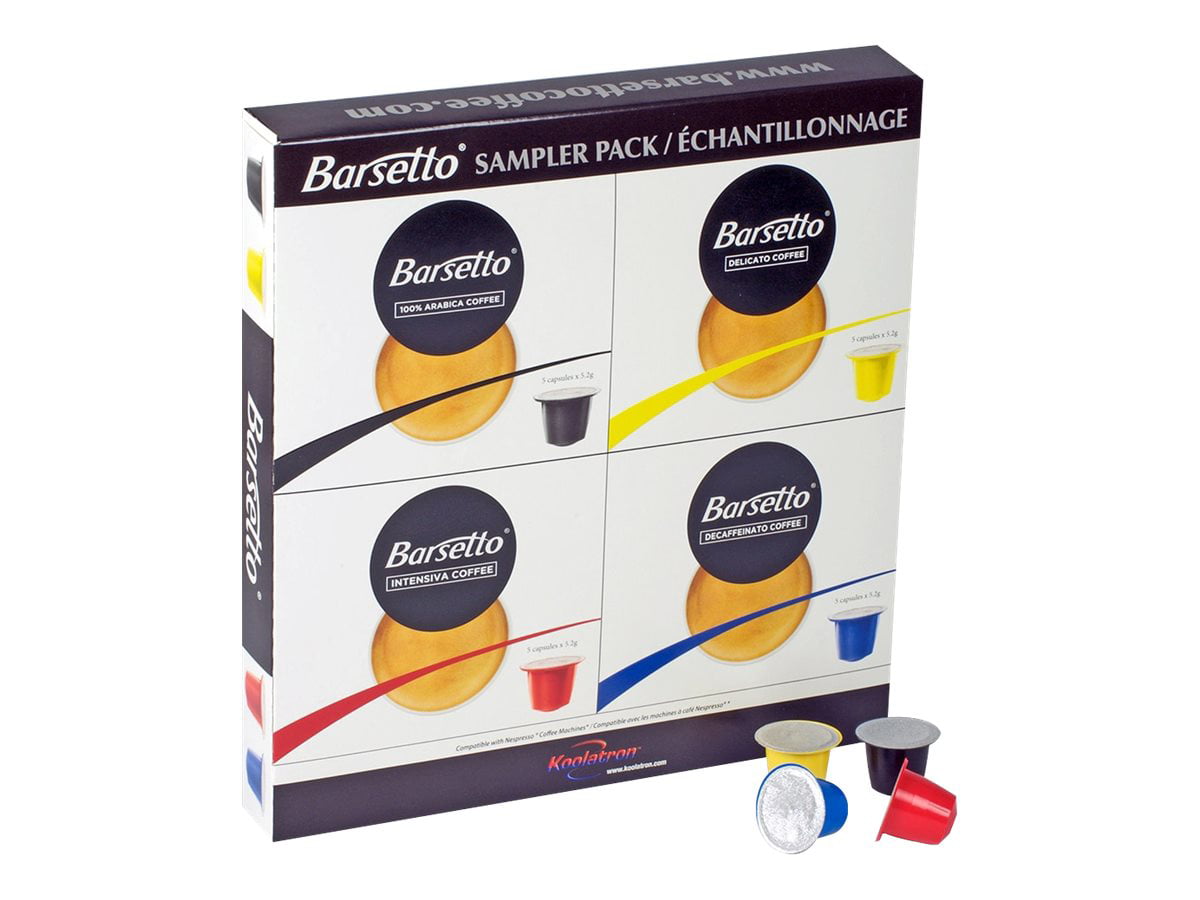 Barsetto Espresso Machine with 20 Capsule Sampler Pack - Walmart.com