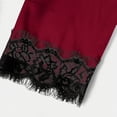 thumbnail image 6 of XIAOCHA Womens 4-Piece Satin Lace Trim Sleepwear Set Silky Romantic Loungewear, 6 of 7