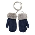 thumbnail image 2 of Kids' Sherpa Lined Knit Mittens Boys Girls Winter Gloves, 2 of 7