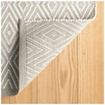 thumbnail image 2 of Dash & Albert Diamond Handwoven Indoor/Outdoor Rug, 2' x 3', Platinum/White, 2 of 6
