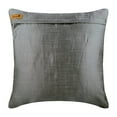 thumbnail image 3 of The HomeCentric Pillow Cases Decorative Pillow Covers Pack of 2 14x14 inch (35x35 cm) Silver Silk Throw Pillow Covers Handmade Pillow Covers Solid Color Pillow Covers Throw Pillow - Silver Is Best, 3 of 5