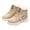 Beige, variant on Fleece Lined High Top Sneakers Women Winter Warm Plush Thermal Ankle Boots With Side Zipper Pocket And Chic Platform Outdoor Shoes Beige Size 5