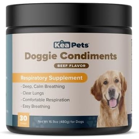 Doggie Condiments Pet Respiratory Support A Natural Dog Supplement for Optimal Dog Breathing, Clear Sinuses, Coughing, Sneezing and Congestion Relief for Dogs
