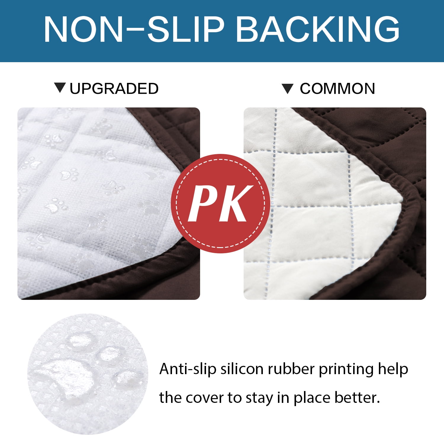 PrimeBeau Waterproof Recliner Slipcover, 30" x 51", Taupe