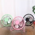 thumbnail image 7 of 4-inch Mini Metal Fan USB Desk Fan Small Personal Air Circulator Fan Portable Electric Table Desktop Fan Rechargeable Travel Fans for Camping Office Room Outdoor Green, 7 of 7
