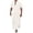 White, variant on Migroa Men's Short Sleeve Kaftan Thobe Side Split Caftan Long Gown Casual Shirt for Beach Summer Black L