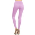 thumbnail image 3 of Women's Solid Color Basic Soft Comfy Elastic Waistband High Waist Leggings, 3 of 4