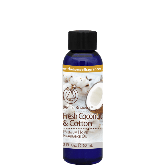 Mystic Romance Premium Home Fragrance Oil Scent FRESH COCONUT &CLEAN COTTON 2FL.OZ 60ML