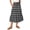 Dark Gray, variant on Cozyvia Women's Plaid Skirt Full Length Checkered Boho Maxi Skirts Casual Loose Elastic High Waisted A Line Long Flowy Skirts - Green M