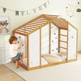 thumbnail image 4 of Costway Lit Escalade Format Simple, Lit Montessori 2-en-1 au Sol avec Barres à Singe pour Garçons Filles, 4 of 10