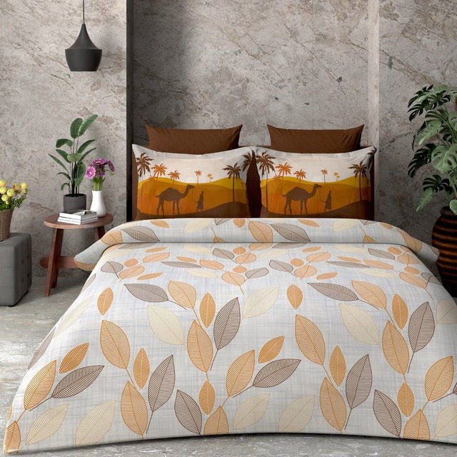 SerenitySnooze Premium Cotton Bedding Set - Brown