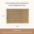 thumbnail image 3 of Alfombrilla rascadora premium para gatos  61 x 41 cm, 100% sisal de fibra natural con borde de yute, ultrarresistente, sirve como rascador, felpudo y alfombra, protege muebles y a, 3 of 7
