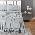 thumbnail image 4 of Utopia Bedding FullSheet Set - Jersey Knit Sheets 4 Piece Cotton Soft T-Shirt Stretchy Sheets Heather Light Grey, 4 of 7