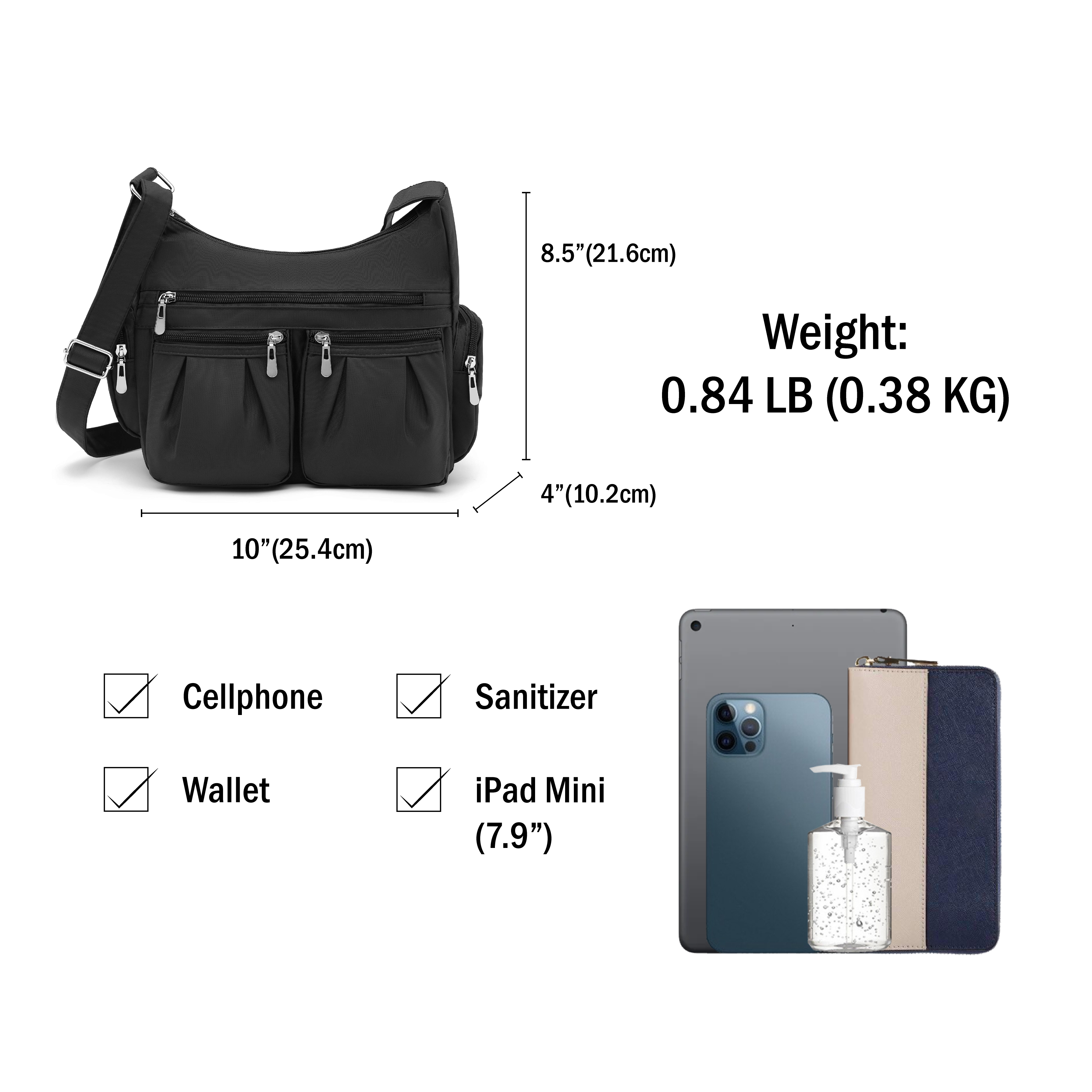 Scarleton Multi Pocket Shoulder Crossbody Bags for Women, Handbags for Women, H1407