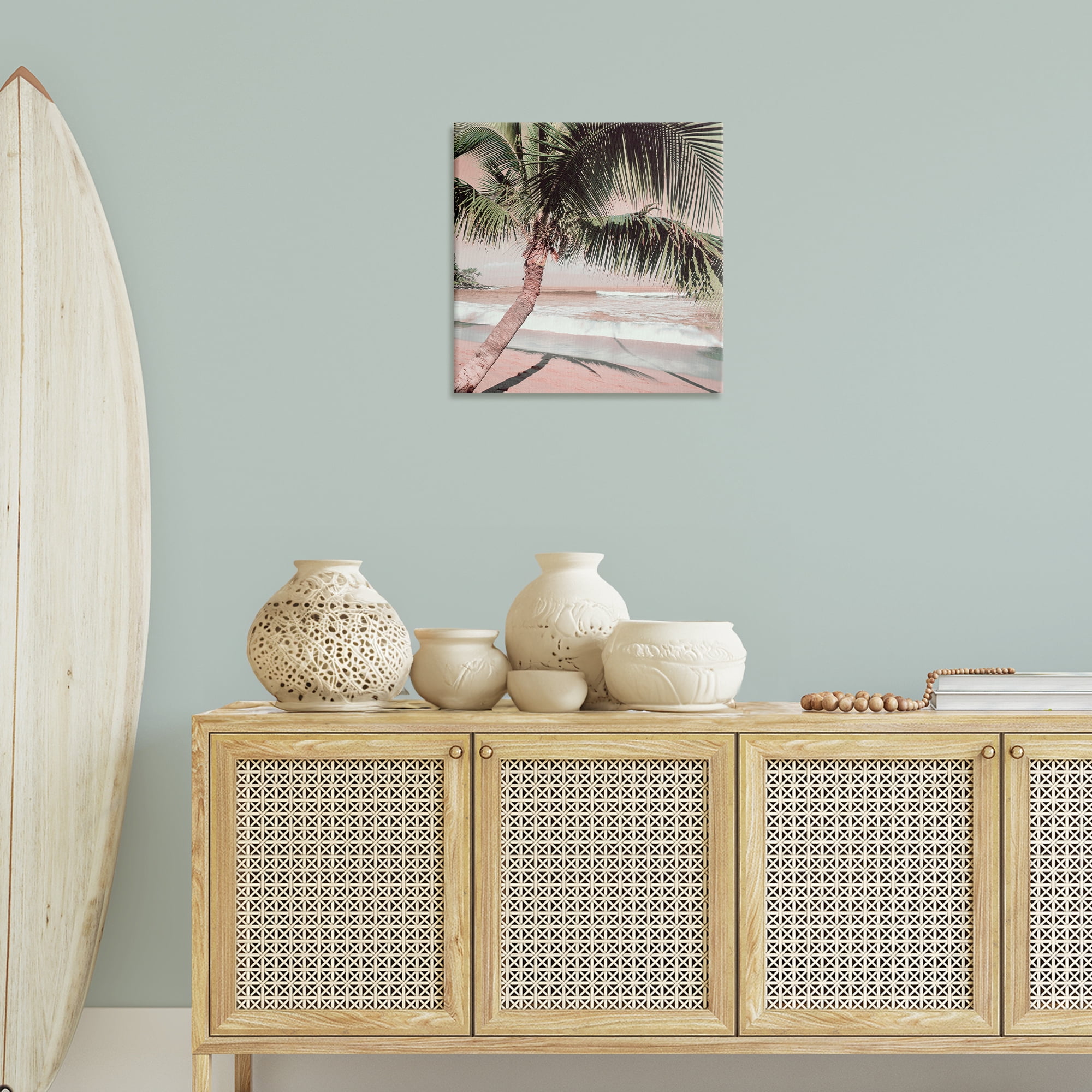Stupell Industries Palm Tree Shadow on Sand Nautical & Beach Photography Wrapped Canvas Art Print Wall Art, 24 x 24