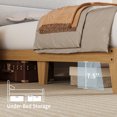 thumbnail image 6 of King Size Upholstered Bed Frame with LED Lights & Charging Station, Boucle Headboard Platform Bed with Wooden Slats, No Box Spring Needed, Easy Assembly，White, 6 of 8