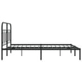 thumbnail image 5 of vidaXL Metal Bed Frame without Mattress with Headboard Black 59.1"x78.7", 5 of 7