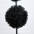 thumbnail image 3 of Nearly Natural 4ft. UV Resistant Artificial Halloween Black Triple Ball Boxwood Topiary (Indoor/Outdoor), 3 of 7